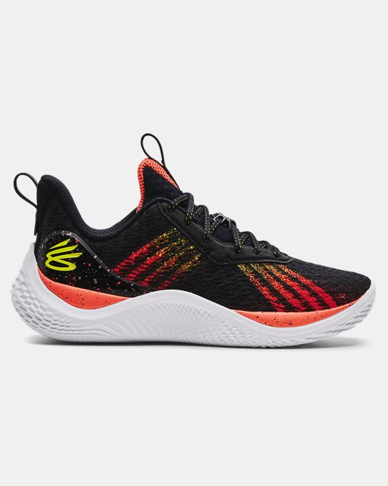 Unisex Curry Flow 10 'Iron Sharpens Iron' Basketball Shoes in Black image number 0